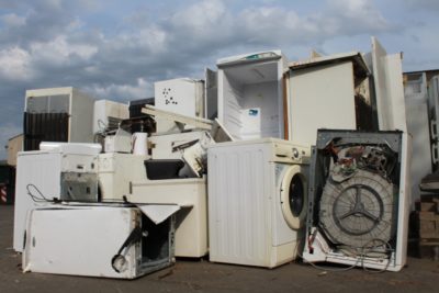 Vyřazené pračky a ledničky k recyklaci - sběrný dvůr TSK